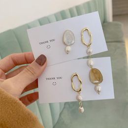 Stud Sweet Pearl Earrings Baroque Style Creative Small Fresh Ear Asymmetric Women Jewellery Girl Clips