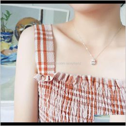 Necklaces & Pendants Jewellery Drop Delivery 2021 S925 Sterling Sier Beating Heart Crown Necklace Korean Creative Fashion Diamond Inlaid Smart