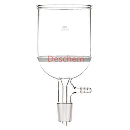 250ml 24/29 Glass Buchner Funnel Coarse Philtre W/10mm Hose Adapter Lab Glassware Supplies