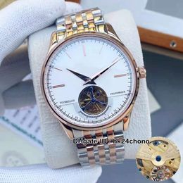 High Quality Master Tourbillon 5082420 Mens Automatic Watch 42mm White Dial Rose Gold Case Gents Sport Watches Stainless Steel