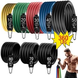 360lb Fitness Booty Resistance Elastic Band Workout for Training Home Exercise Sport Gym Dumbbell Harness Set Expander Equipment 220216