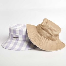 2021 Hot Cotton Fisherman Cap Shape Water Wash Bucket Hat Women's Girls Four Seasons Basin Women Hast Caps H0828