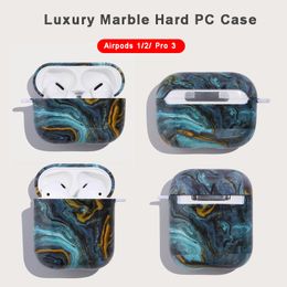 Marble Earphone Cover For Apple earbuds Airpods 2 Multi Colors Air Pods pro Protector Case