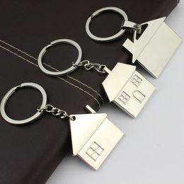 Men's Cartoon House with Window Lady Cute Keychain Bag Metal Keyring Party Charm Best Gift Jewellery