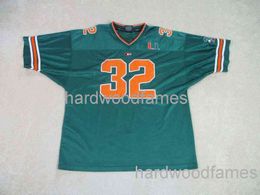 Cusmtom Miami Hurricanes Football Jersey Green Orange MEN WOMEN YOUTH stitch add any name number XS-5XL