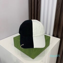fashion Personality Black and White Stitching Fashion Temperament Cap Soft Top Couple Simple and Versatile Men and Women Baseball Cap