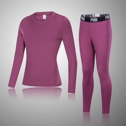 Winter Top Quality Thermal Underwear Women Underwear Sets Compression Sweat Quick Drying Thermo Underwear Women Clothing 211108