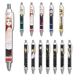 -Penas de esferográfica Anime Tokyo Revengers Figura Personagens Imprimir caneta Bonito 0.5mm Bola de Artigos de papelaria para o presente do ventilador Estudantes Suprimentos 13.2cm