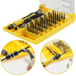 Magnetic Screwdriver 45 In 1 Set Precision Screw Driver Tools With Tweezer