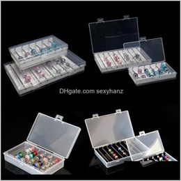 Pouches, Bags Packaging & Display Drop Delivery 2021 Rec Acrylic Bracelet Bead Jewellery Assorted Storage Collection Box Troll Beads Projects H