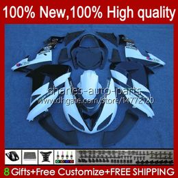 Motorcycle Fairings For KAWASAKI NINJA ZX-10R ZX1000 ZX 10R 10 R 1000 CC 2006-2007 Bodywork 14No.41 ZX1000C ZX10R 06 07 ZX1000CC 1000CC 2006 2007 Bodys kit white black