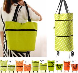 The latest 49X40CM folding shopping storage bag with wheels, multi-functional and large-capacity, a variety of styles to choose from, support customization