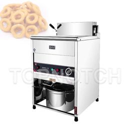 220V Commercial Kitchen Fryer Single Cylinder Large Capacity Electric French Fries Fried Chicken Equipment