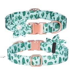 metallkopfkabel Rabatt Neue Halsbänder Abnehmbare Blume Hundehalsband Schriftzug Hunde Haustiere Produkte 10 Farben GWE10279