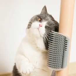 products Removable Cat Corner Scratching Rubbing Brush Pet Hair Removal Massage Comb Pet Grooming Cleaning Supplies