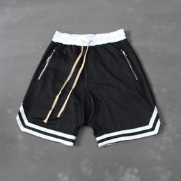 Fog Shorts for Men Black High Street wears Hip Hop Fashion Casual Five-Point Pants Loose Men's Basketball-Shorts Sport Fitness X0601