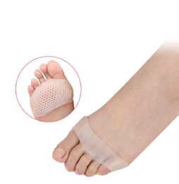 DHL Foot Care Breathable Soft Silicone Gel Toe Pads High heel shock Anti Slip-resistant metatarsal Pad Forefoot 3 Colours in stock