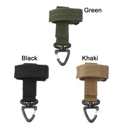 Outdoor Multi-function storage glove button Nylon Hanging Buckle Tactical Climbing Gloves Rope Adjustable Buckle Anti-lost Hook Backpack Hanger