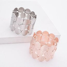 Big Size Chain Bracelets Bangles Unisex WomenMen Jewelry Trendy Rose Gold/Silver Color Large Wide Bracelet Bangle