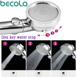 Becola Duş Musluk Banyo Muslukları Banyo Bataryası Mikser ABS Küvet Bir Anahtar Su Durdurma Duvara Monte Yağmur Mikser Duş Başlığı H1209