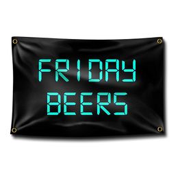 Friday Beers Flag 3x5ft Digital Printing Polyester Outdoor Indoor Use Club Banner and Flags Wholesale with Grommets