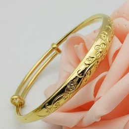 6n Brass Bracelet Double Puff Solid Flat Belly 6mm Gold Plated Bracelet Q0717