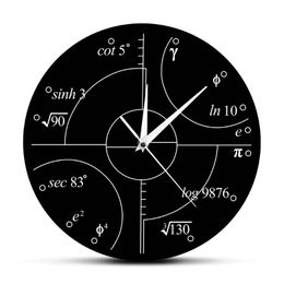 Wall Clocks 1Piece Advanced Math Irrational Numbers Round Clock Science Mathematical Watches Personality Home Decorative