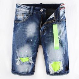 Abiti firmati uomo 2021 Pantaloncini da uomo Hip Hop Moda Stile di lusso bici moto rock revival Sport Pantaloni corti Casual Traspirante Foro ricamo jeans da motociclista