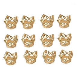 2021 Napkin Rings Set of 12 Crown Rhinestone Napkin Rings for Wedding Party Dinner Table Decor Easter