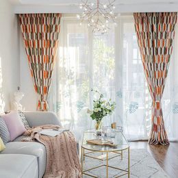 Curtain & Drapes Ready Made Curtains Print Geometry Modern Simplicity For Living Room Kitchen Bedroom