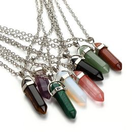 -2021 медитация исцеления хрустальные каменные подвески для ожерелья ювелирные изделия многоцветные пулевые драгоценные камни ожерелье