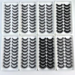 10 Pairs 3D Faux Mink Eyelashes 100% Handmade Natural Thick Long False Eyelash Dramatic Fake Lashes Makeup 10Style