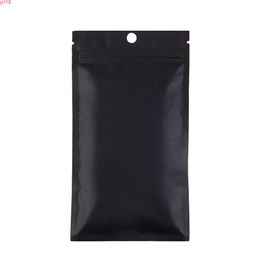 10x18cm/ 4x7in 100pcs Tear Notch Matte Clear/ Black/ Black Self Seal Mylar Plastic Storage Bag Flat Zip Lock Packing Bagsgoods