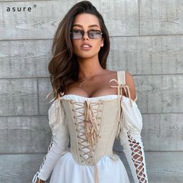 Steampunk Bustiers Corsets Top Sexy Lingerie Chest Binder Bra Summer Y2k Body Shapewear Waist Trainer Gothic Clothing A21TP175 210712