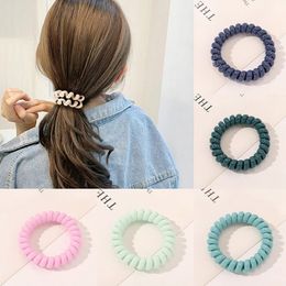 Telephone Line Hair Rope Scrunchies Ponytail Elastic Hair Bands Head Ring Ties Rubber Bands Hair Accessories Frosted Seamless