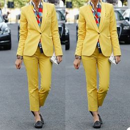 Punk Street Style Women Blazer Pants Suits Slim Fit One Button Lady Formal Party Prom Red Carpet Outfit Coat(Jacket+Pants)