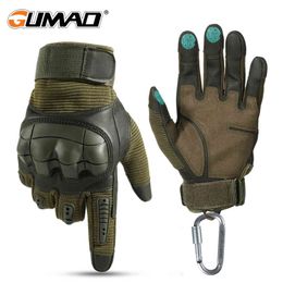 touch screen hunting gloves UK - Military Tactical Touch Screen Gloves PU Leather Full Finger Glove Airsoft Paintball Bicycle Hunting Hiking Cycling Men Mittens