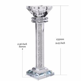 Good Quality Crystal Candle Holders With Many Small Diamonds Glass Candlestick Home Decorative Wedding New Year Party Decoration(high)