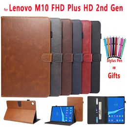 Premium Leather Case for Lenovo M10 FHD Plus HD 2nd Gen TB-X606X TB-X606F TB-X605 TB-X306X Smart Cover Flip Stand Tablet Funda