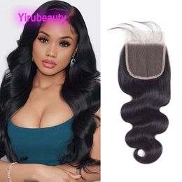 Indian 5 Pieces/lot 5*5 Lace Closure Body Wave Silky Straight Wholesale 100% Human Hair Yirubeauty 12-24inch Natural Colour