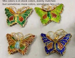 Large Cloisonne Enamel Butterfly Charms Animal Pendants DIY Jewellery Making Accessories Chinese Traditional Handcraft 10pcs /lot
