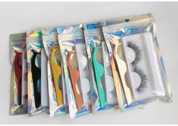 Soft Light Curling False Eyelashes Tweezer Set Thick Natural 3D Multilayers Fake Lashes Extensions Messy Crosscross Full Strip Lash Easy To Wear DHL Free