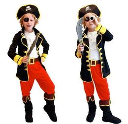 Birthday Kids Boys Pirate Costume Cosplay Set For Children Halloween Christmas For Children Fancy Party Dress Q0910