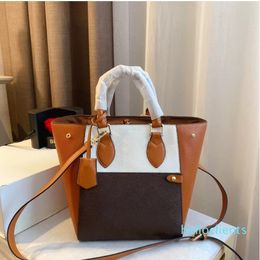 Handbags Fold Leather Fashion Handle New 2021 Luxurys Crossbody Quality Colour Tote Designers Mixing Bags High Women Shoulder