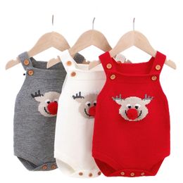 Baby Bodysuits Christmas born Infant Kids Girl Body Suits Clothes Fashion Autumn Cotton Knitted Toddler Jumpsuits Outfits 210417