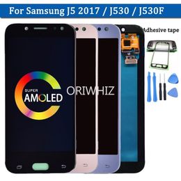 100% Super Amoled LCD for Samsung Galaxy J5 2017 J530 J530F AMOLED LCD Display Touch Screen Digitizer Assembly