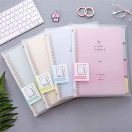 High Quality Binder Notebook B5 A4 A5 Loose Leaf Spiral Paper Diary Removable Simple Thickened Coil Shell 210611
