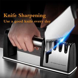 Knife Sharpener 4 in 1 Diamond Coated Fine Rod Knives Shears and Scissors Sharpening stone Easy to Sharpens Kitchen tool