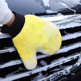 Waterproof Car Wash Microfiber Auto Care Double-faced Cleaning Glove Car Detailing General In Winter And Summer