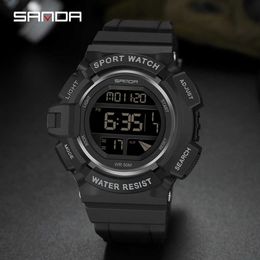 SANDA Fashion Outdoor Sport Men's Watches Waterproof LED Digital Military Watch for Men Wristwatch Clock Relogio Masculino 2106 G1022